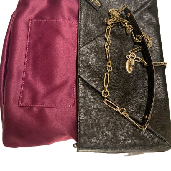 COACH MADISON CLUTCH IN TEXTURED LEATHER LI BLACK F25240 - Picture 13 of 16